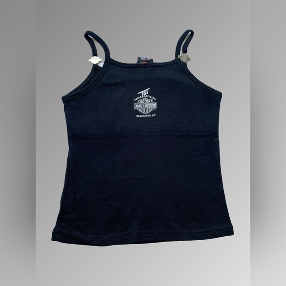 Harley-Davidson Black Tank Top with Silver Logo - Picture 2 of 4